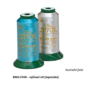 King Star 254 - 2000 m-šedo-zelená světlá,	vyšívací nit extra lesklá (JAPONSKO)