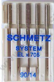 Jehly ELX705 / 90 Schmetz pro coverlocky, balení 5 ks