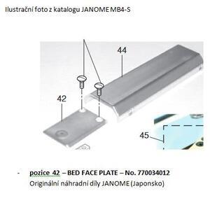 Destička JANOME pro MB4-S (Bed Face Plate 770034012) - 2